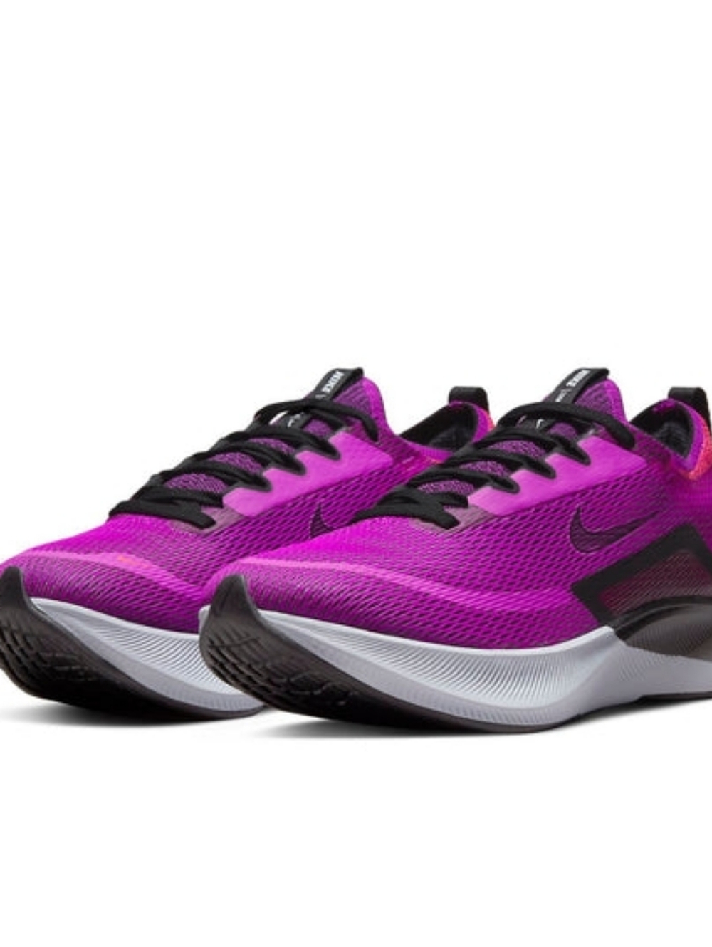 Nike Zoom Fly 4 carbon plated running shoes great condition purple pink racing